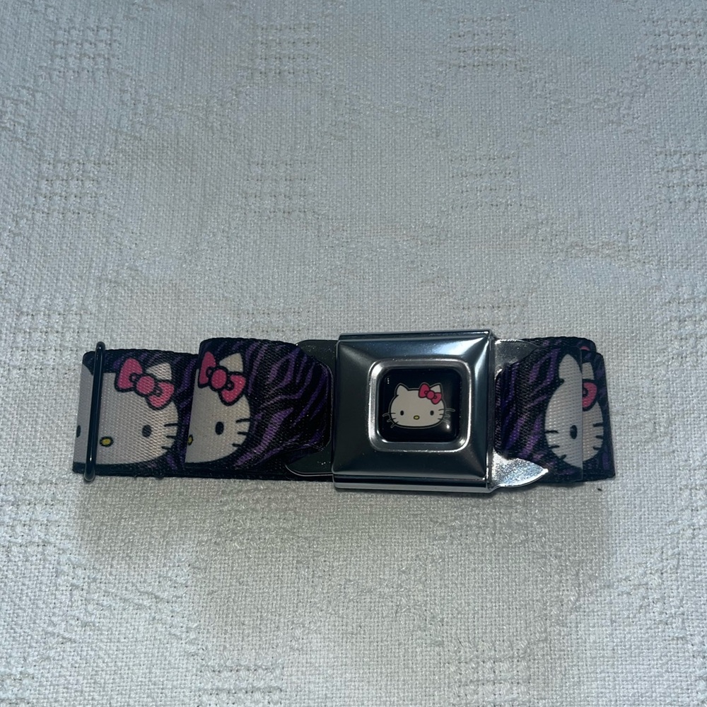 Hello Kitty Seatbelt Belt Purple Zebra